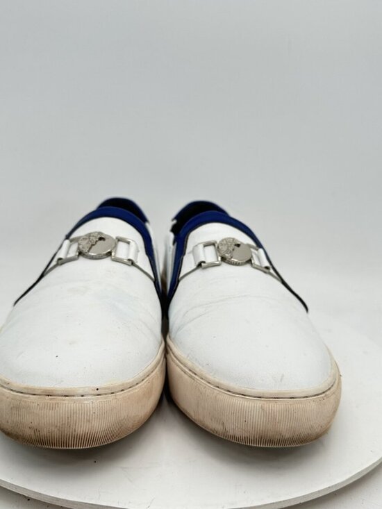 Versace Collection Men Sz EU 41 US 9 Medusa Plaque Strap White Blue Leather Shoe main image 4